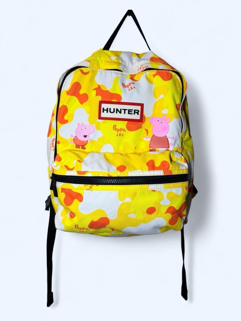 Hunter Yellow and Orange Kids Backpack with Peppa Pig Print